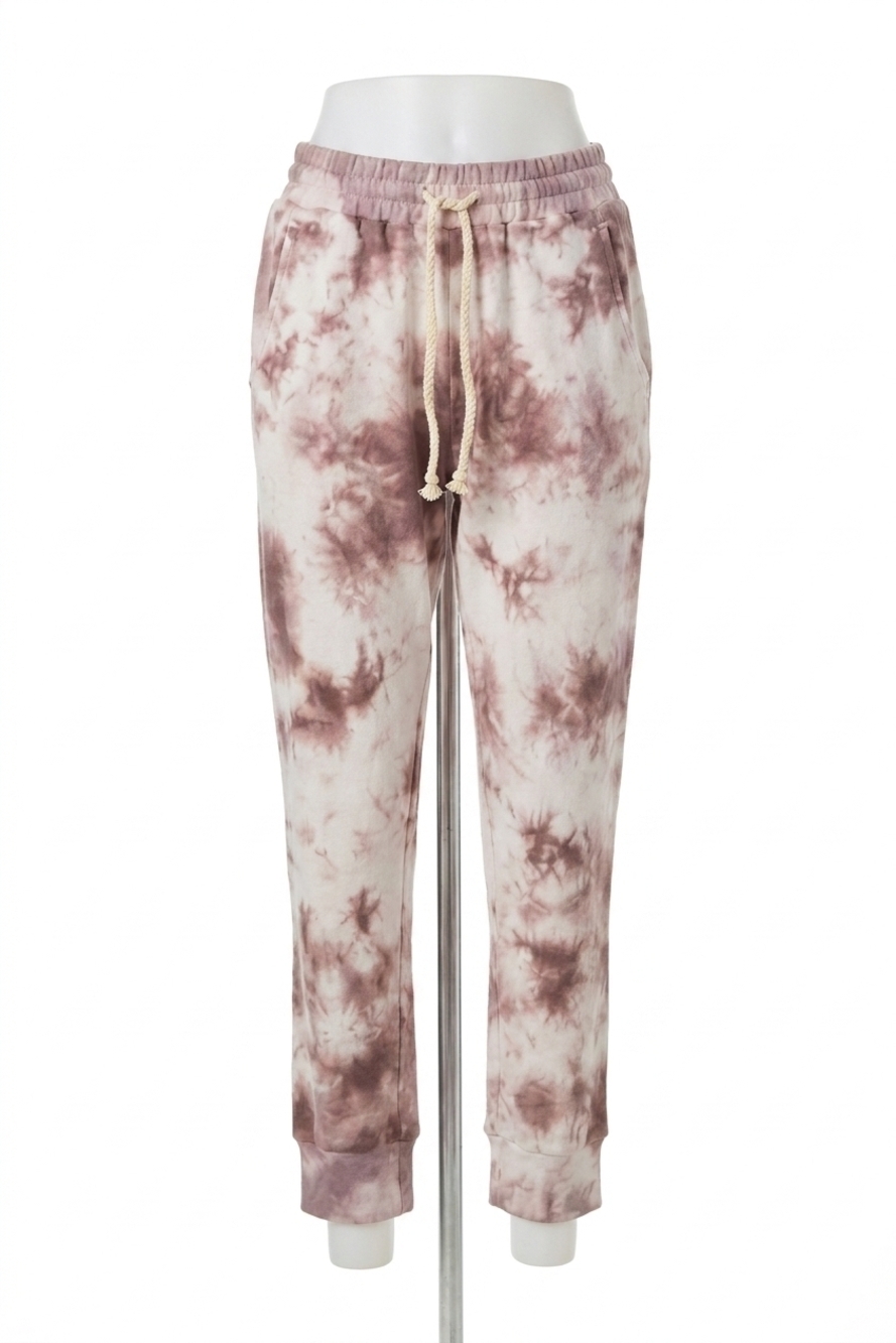 NEW POL tie dye jogger in wild berry splash